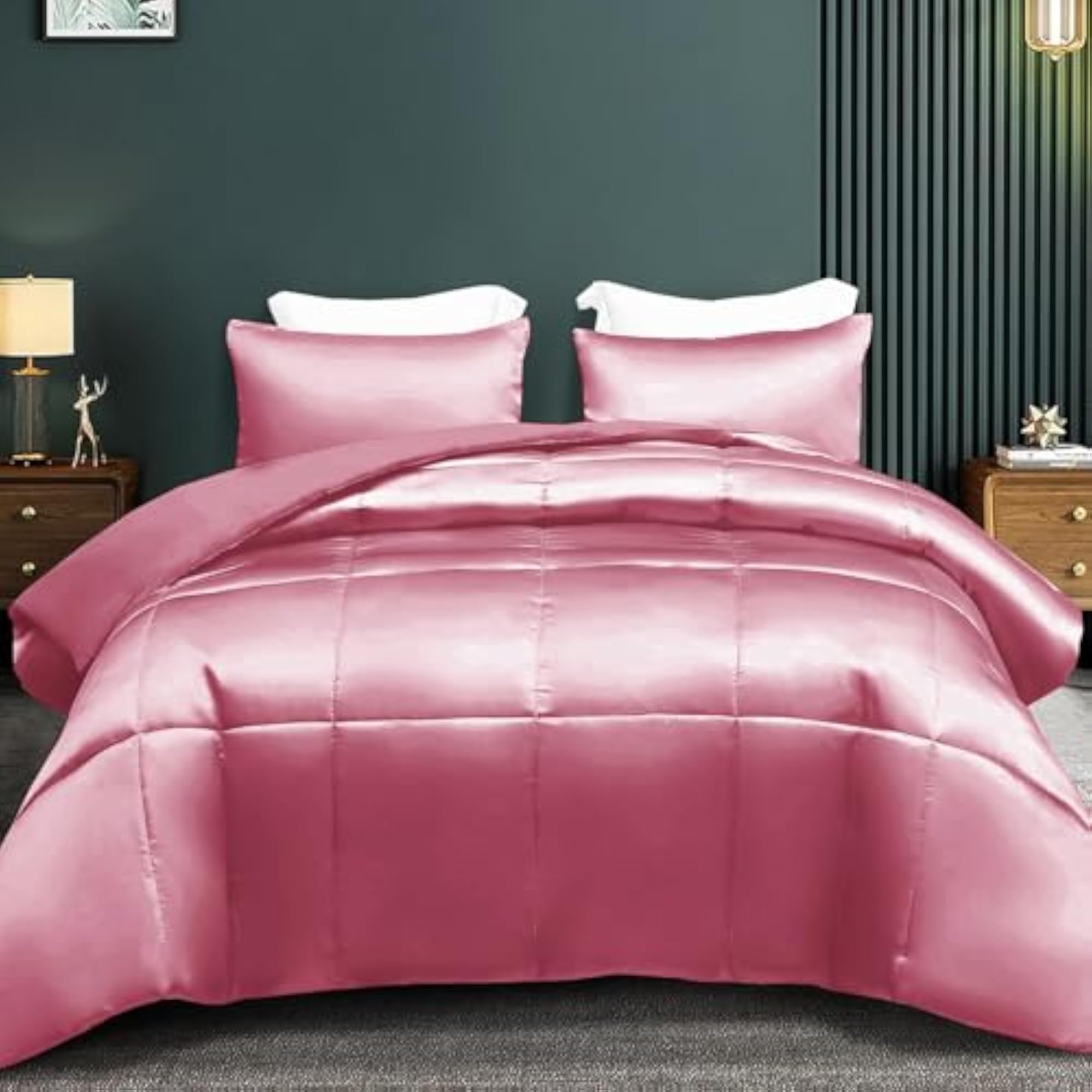 300 TC Satin Silk AC Comforter Set King Size